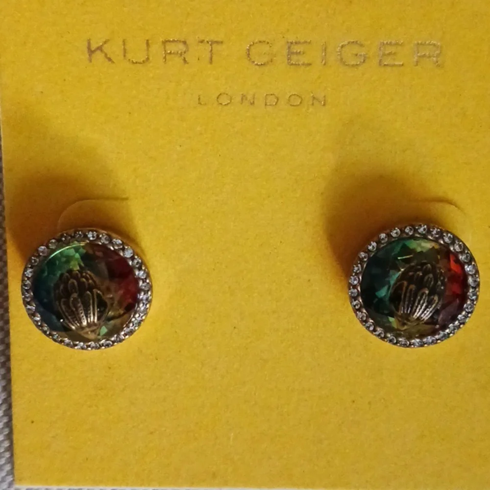 Kurt Geiger London Multi Colored Gold Earrings - Picture 2 of 6